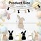 7-Piece Easter Bunny Garland – Wooden Beaded Mantel Banner with 6 Rabbits for Spring & Easter Home Decor